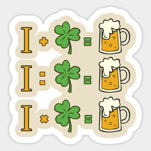 Beer Irish Day Sticker